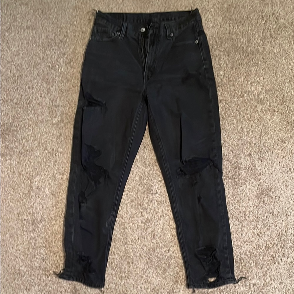 Black Distressed Jeans